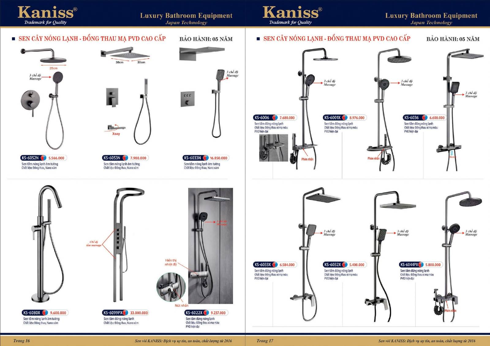 Catalogue và Bảng giá Thiết bị vệ sinh KANISS mới nhất /Page 9